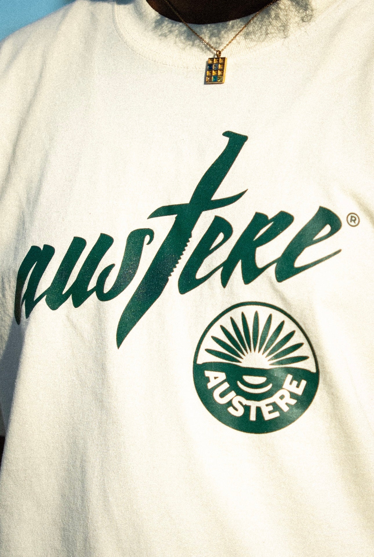 Austere Box Shirt (Ecru & Pine)