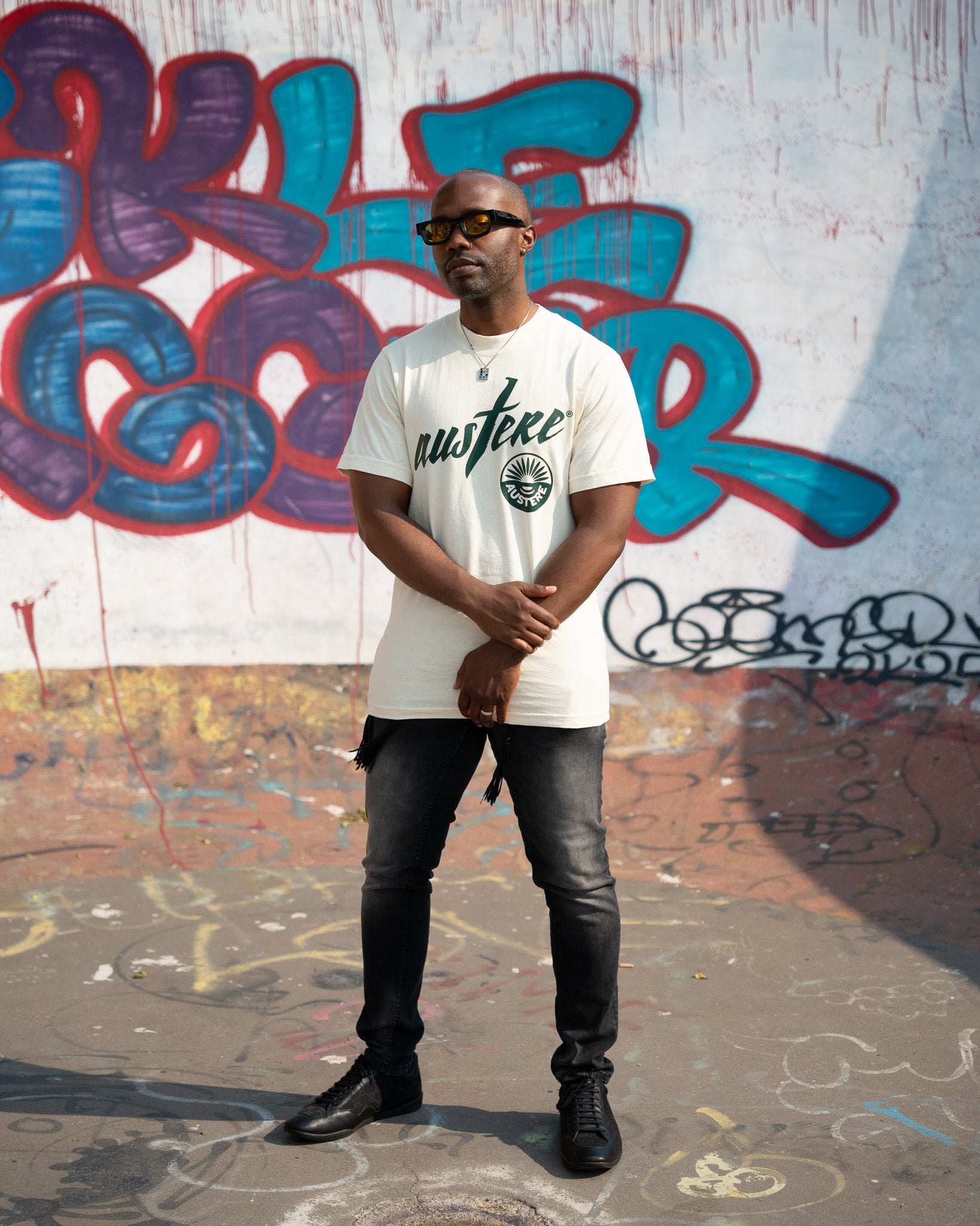 Austere Box Shirt (Ecru & Pine)