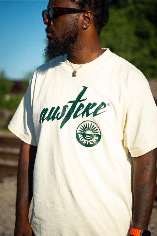 Austere Box Shirt (Ecru & Pine)